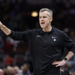 Apr 9, 2023; Chicago, Illinois, USA; Chicago Bulls head coach Billy Donovan directs his team against the Detroit Pistons during the first half at United Center. Mandatory Credit: Kamil Krzaczynski-USA TODAY Sports