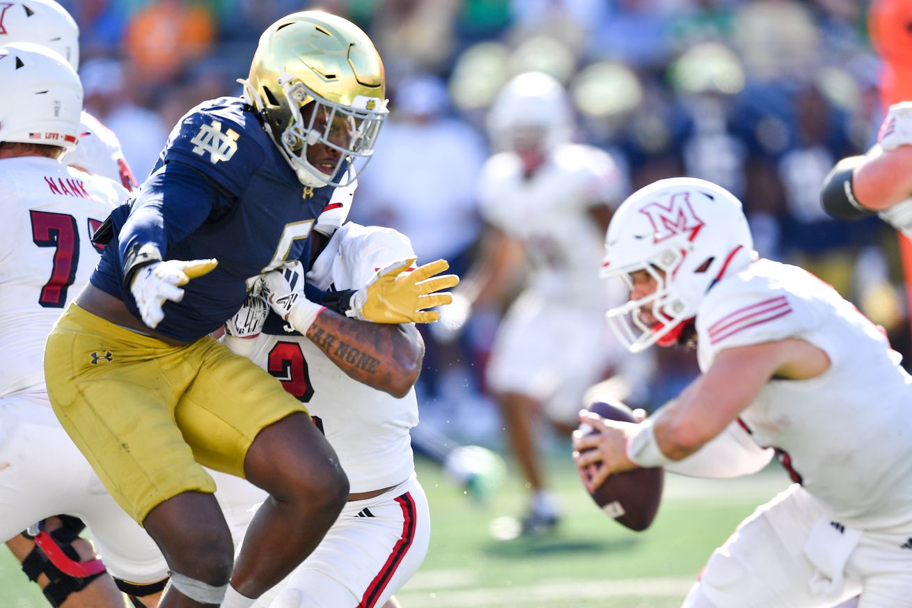 NCAA Football: Miami (OH) at Notre Dame