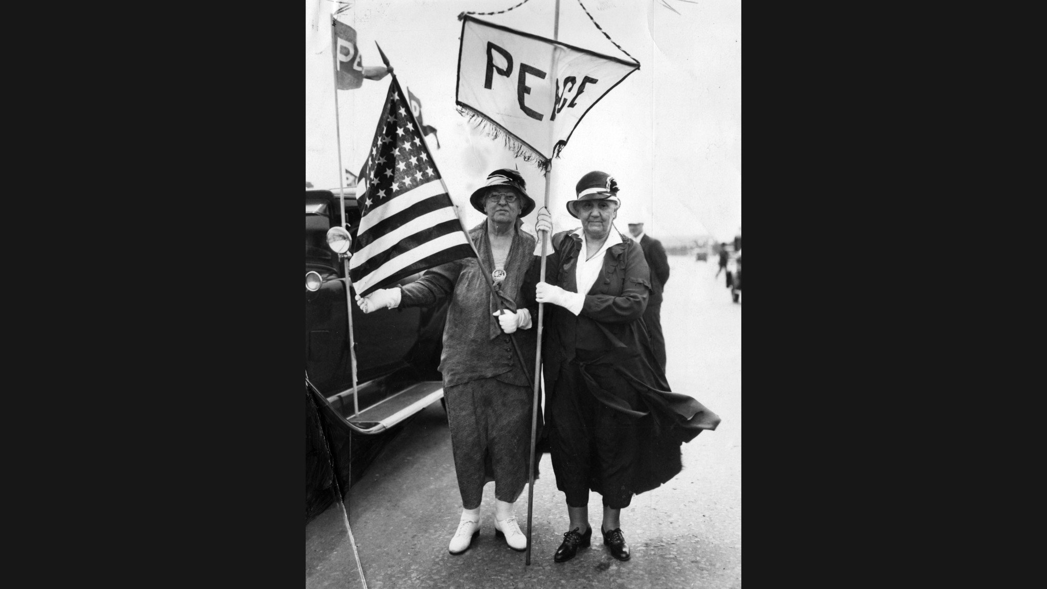 Jane Addams, right, with Mary McDowell, in an undated photo....