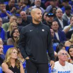 Brooklyn Nets head coach Jordi Fernandez looks on during the first quarter against the Orlando Magic at Kia Center.