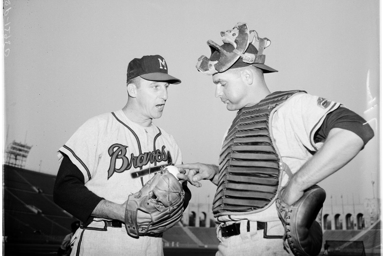 Warren Spahn baseball feature, 1961