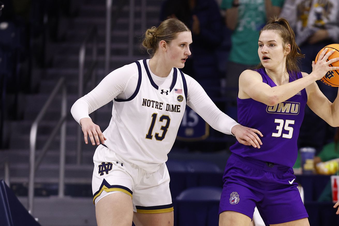 COLLEGE BASKETBALL: NOV 13 Women’s - James Madison at Notre Dame