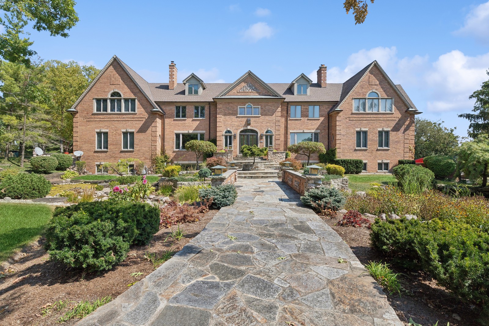 A nine-bedroom mansion on a gated, 53-acre estate in Grayslake...