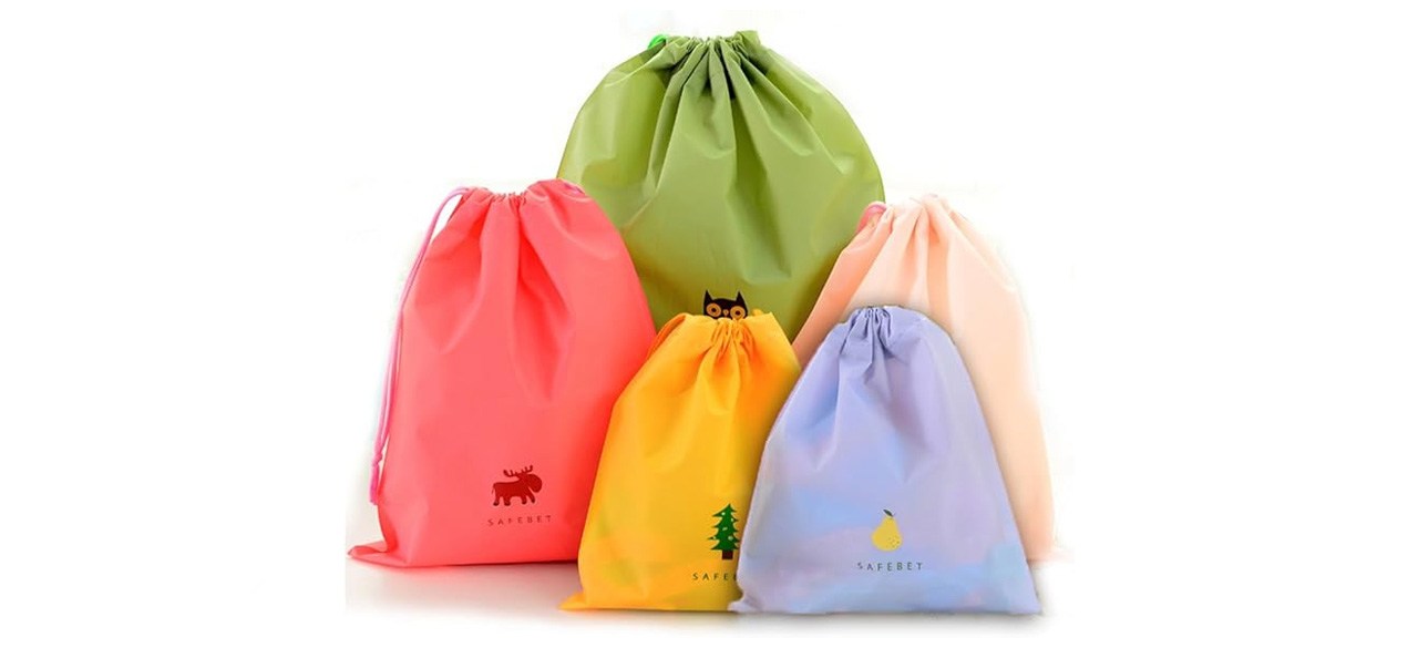 BINGONE Set of 5 Waterproof Drawstring Bag