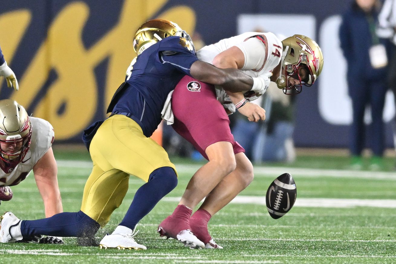 NCAA Football: Florida State at Notre Dame