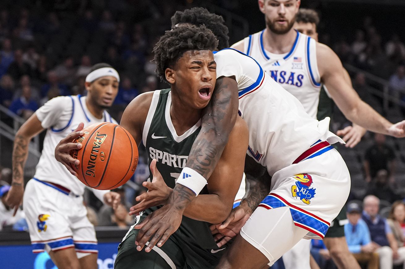 NCAA Basketball: Champions Classic-Michigan State at Kansas