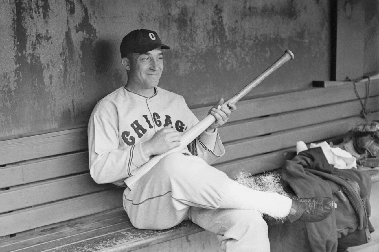 Baseball Player Al Simmons Playing Air Guitar with Bat