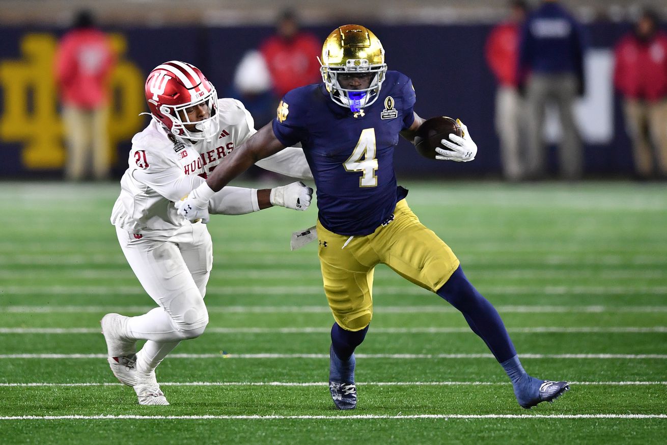 NCAA Football: CFP National Playoff First Round-Indiana at Notre Dame