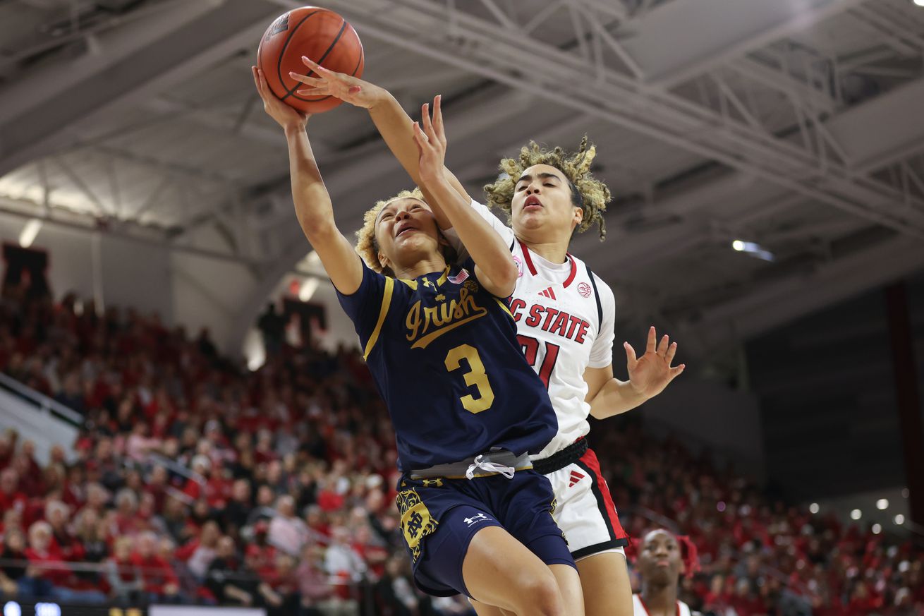 COLLEGE BASKETBALL: FEB 23 Women’s - Notre Dame at NC State